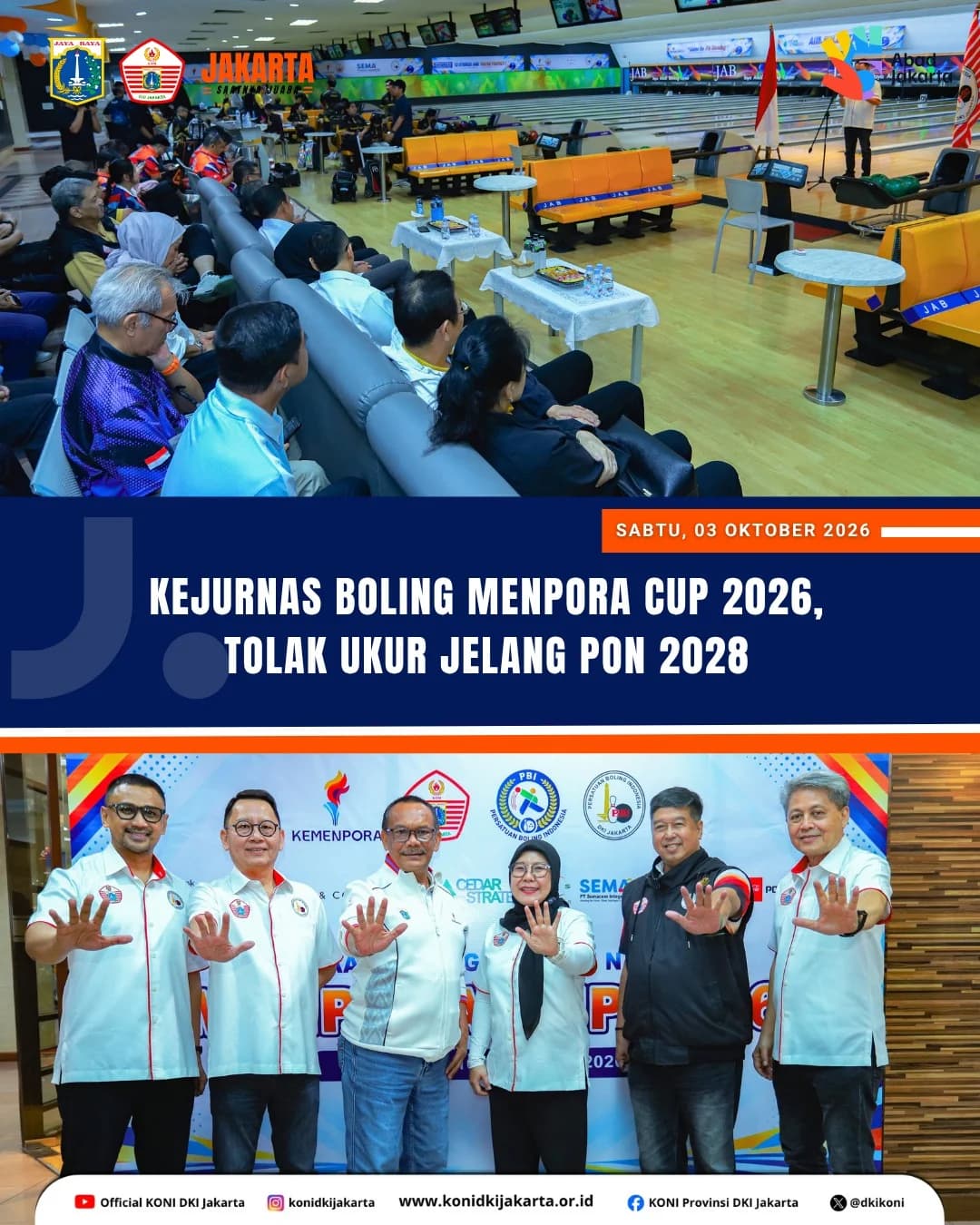 KEJURNAS BOLING MENPORA CUP 2026, TOLAK UKUR MENJELANG PON 2026